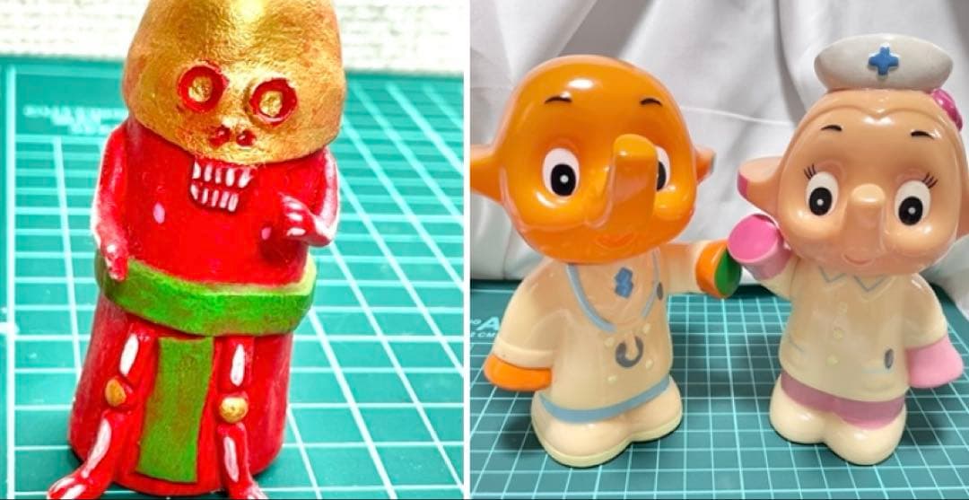 りゅう様＊おまとめ　デハラユキノリフィギュア＋サトちゃん•サトコちゃん貯金箱