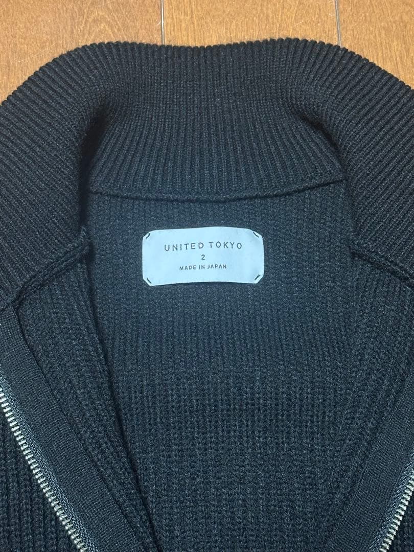 united tokyo ドライバーズニット　フルジップ