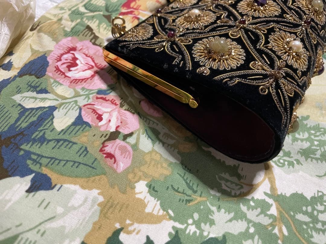 ビンテージビーズ　クラッチバッグ