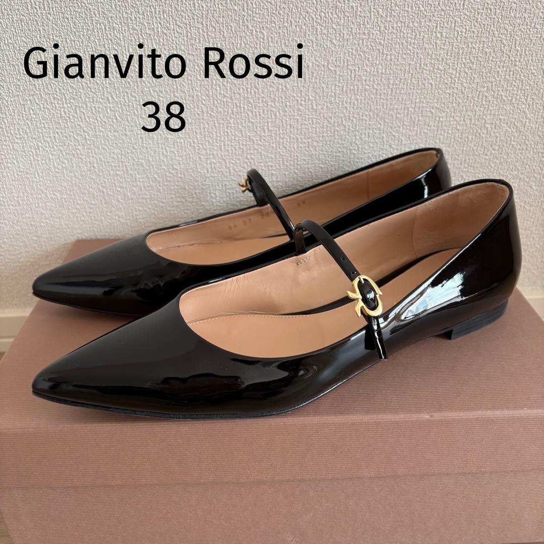 靴 Gianvito Rossi RIBBON JANE BLACK 38