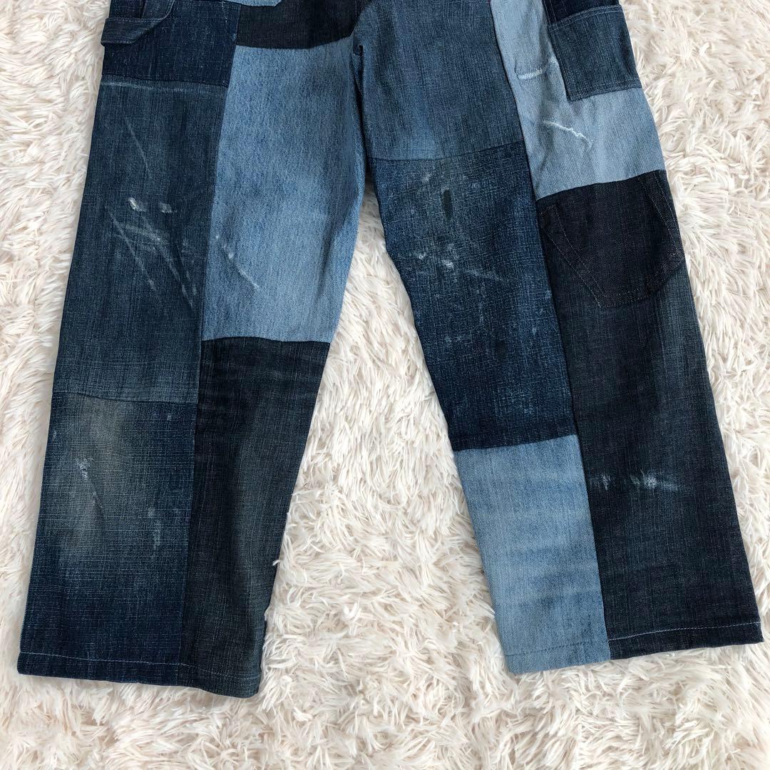 MR.REMAKE MAN.　ダメージ加工パッチワークデニムパンツ再構築リメイク