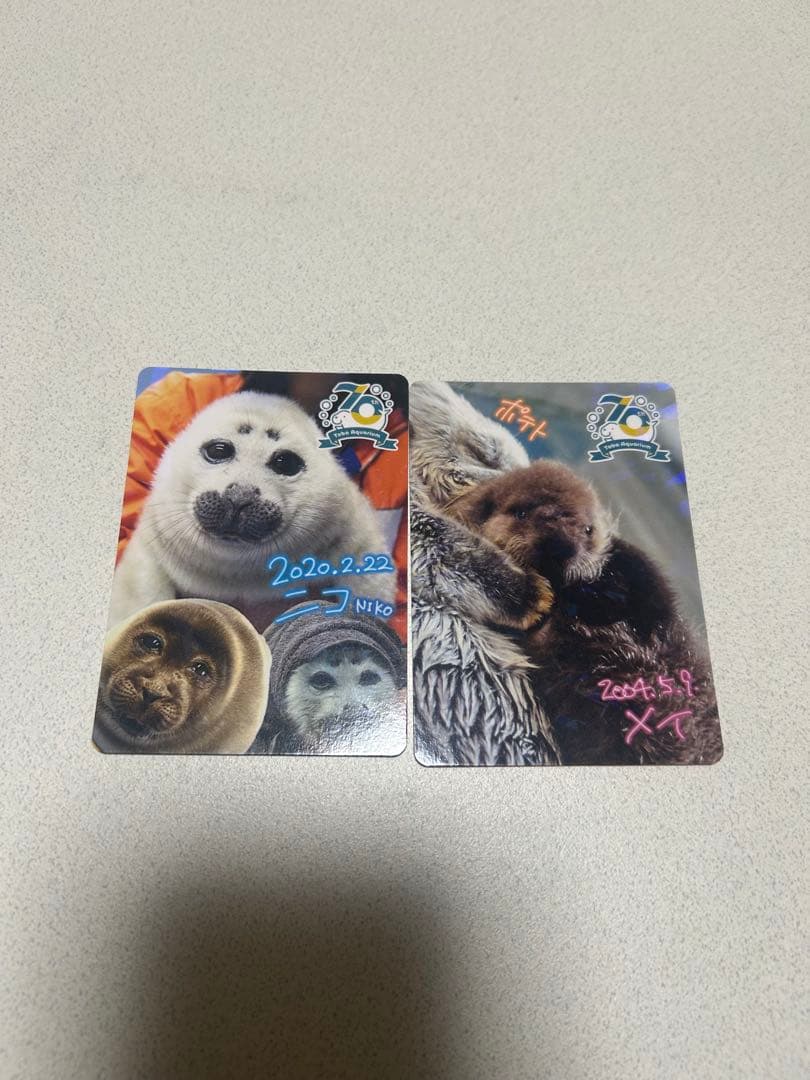 鳥羽水族館カード ニコくん、メイちゃんカード