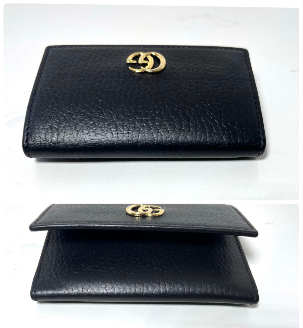 GUCCI グッチ　カードケース　名刺入れ　ゴールド金具　ユニセックス　黒