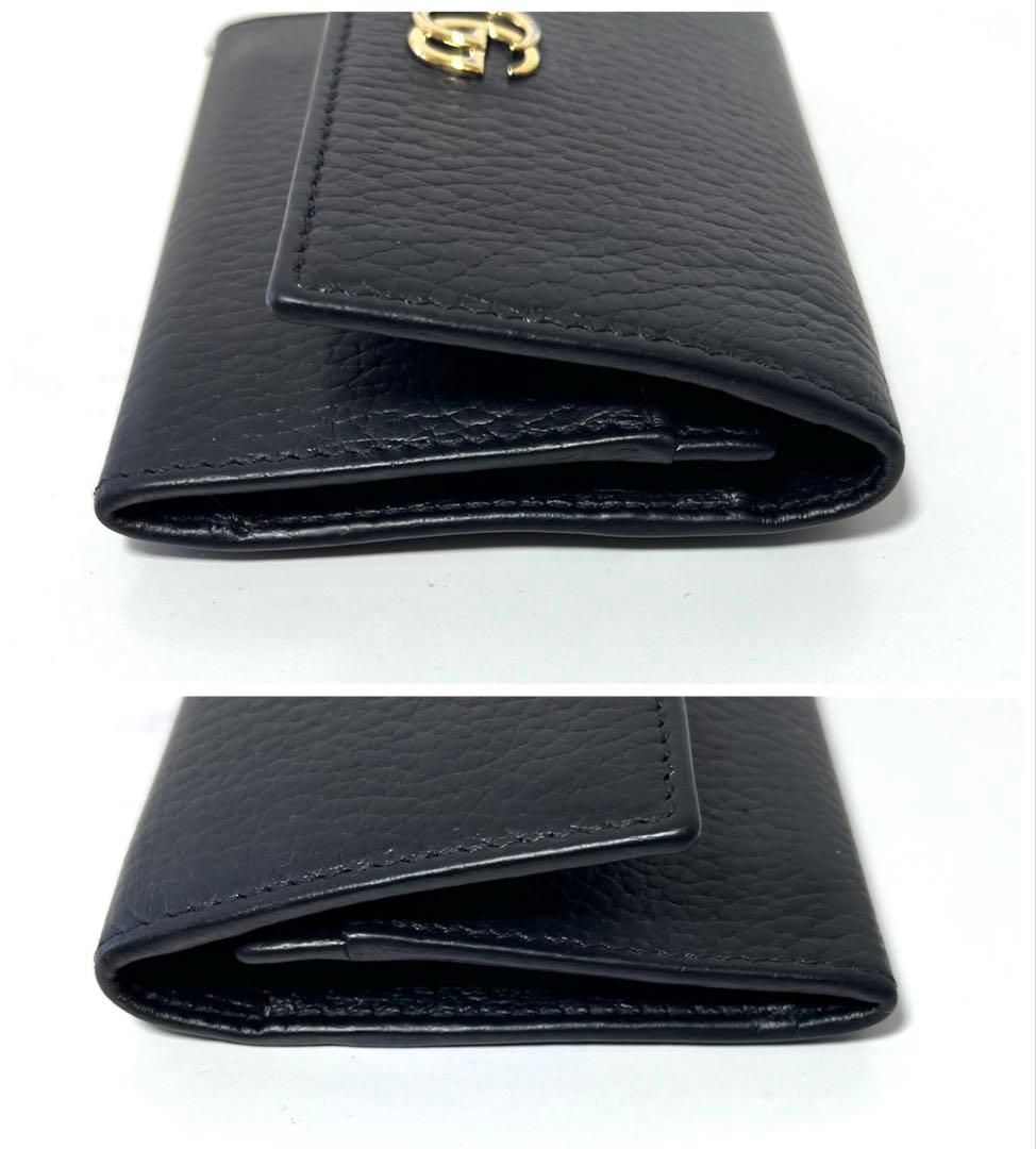 GUCCI グッチ　カードケース　名刺入れ　ゴールド金具　ユニセックス　黒
