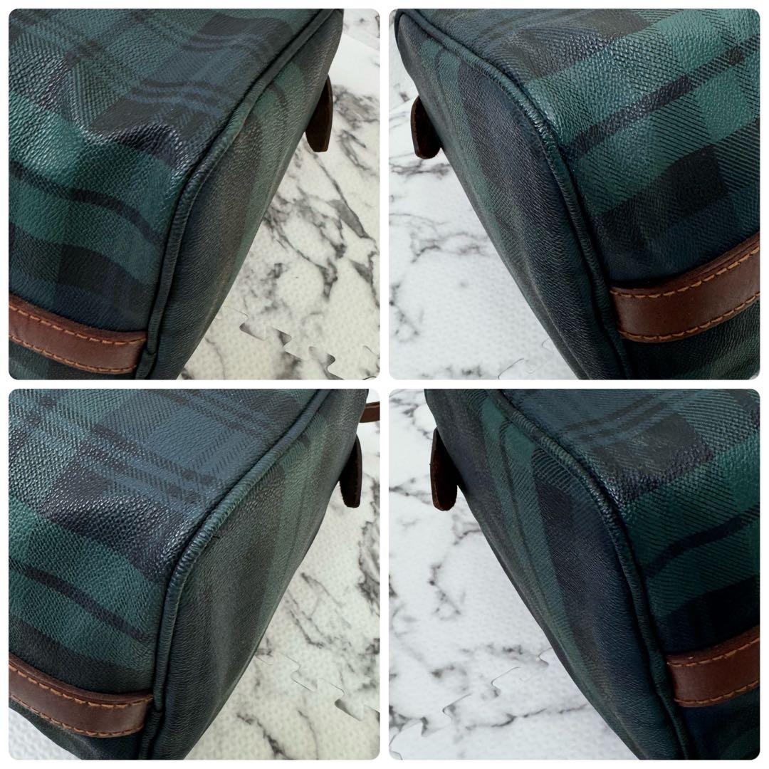 ポロラルフローレン　ボストンバッグ　ブラックウォッチ柄　ヴィンテージ