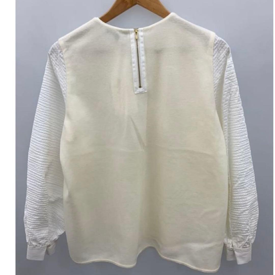 ドゥロワー　異素材トップス　ホワイト