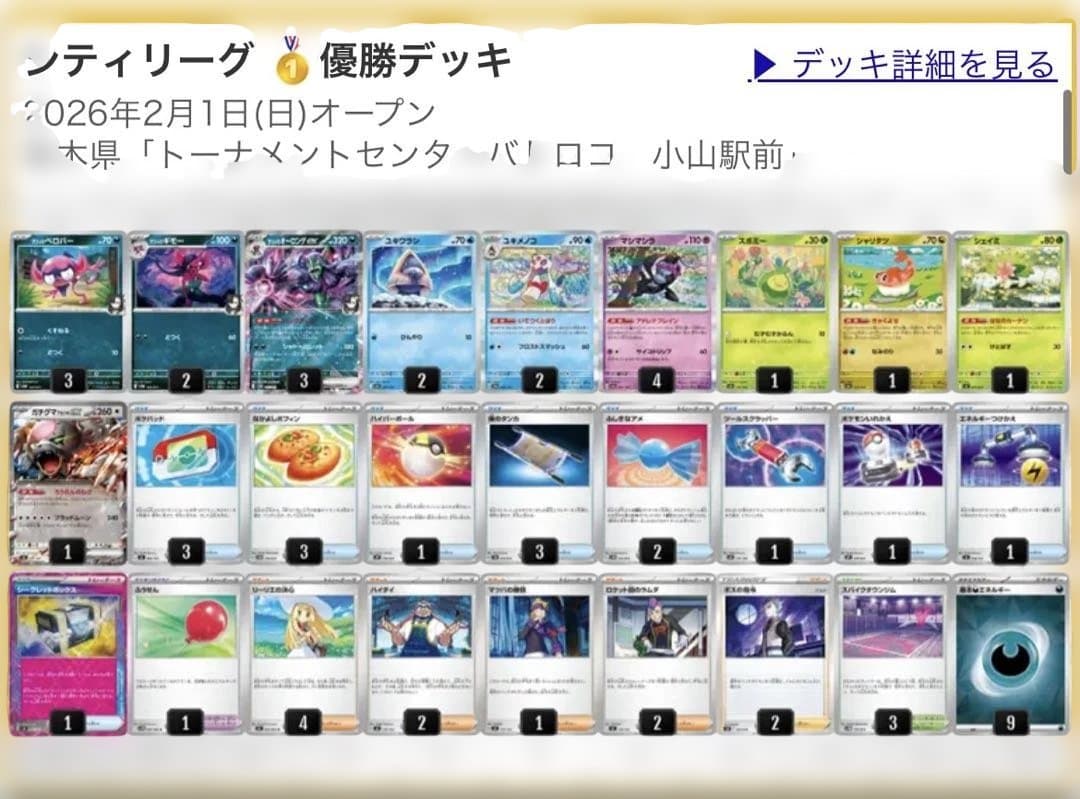 シティリーグ優勝✨　マリィのオーロンゲex 構築済みデッキ　24時間以内発送✨