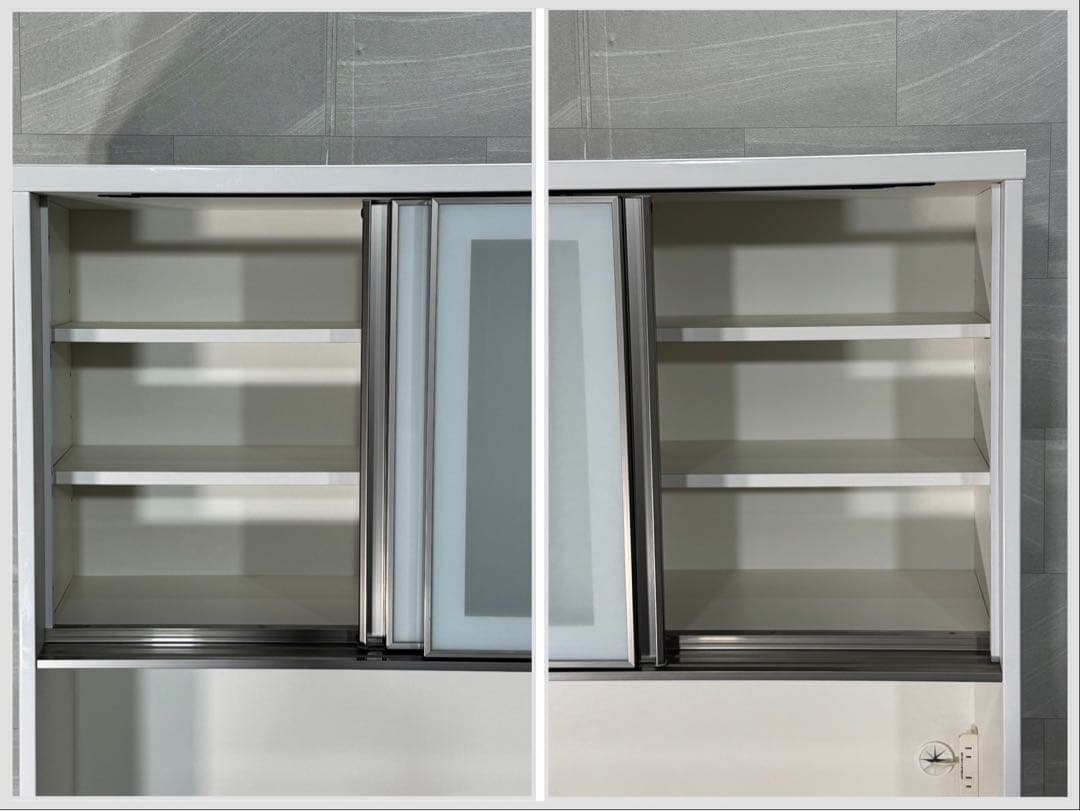 nitori キッチンボード 100cm ホワイト シンプル 食器棚 d3848