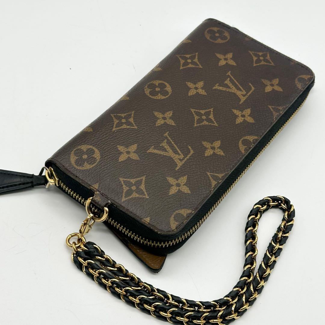 【希少】ルイヴィトン ジッピーウォレット モノグラム リバース シャディ 長財布