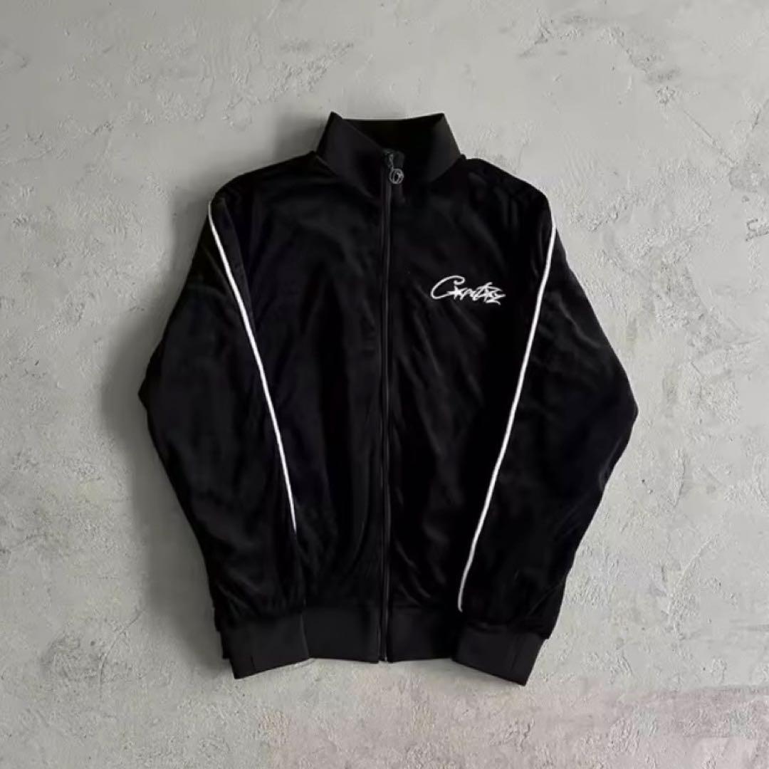 即日発送　corteiz セットアップ　ベロア　ブラック　 Mサイズ