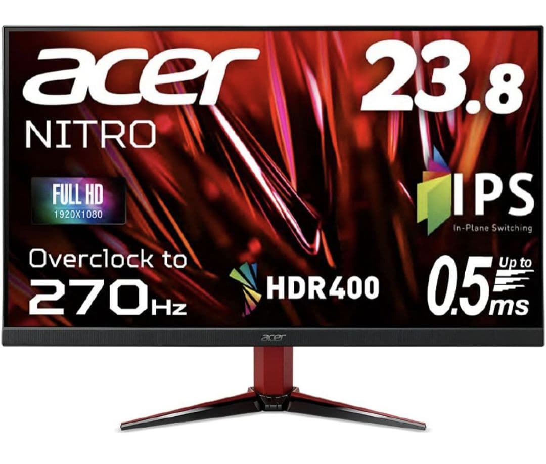 【270Hz】Acer23.8型ディスプレイ IPS VG241YXbmiipx