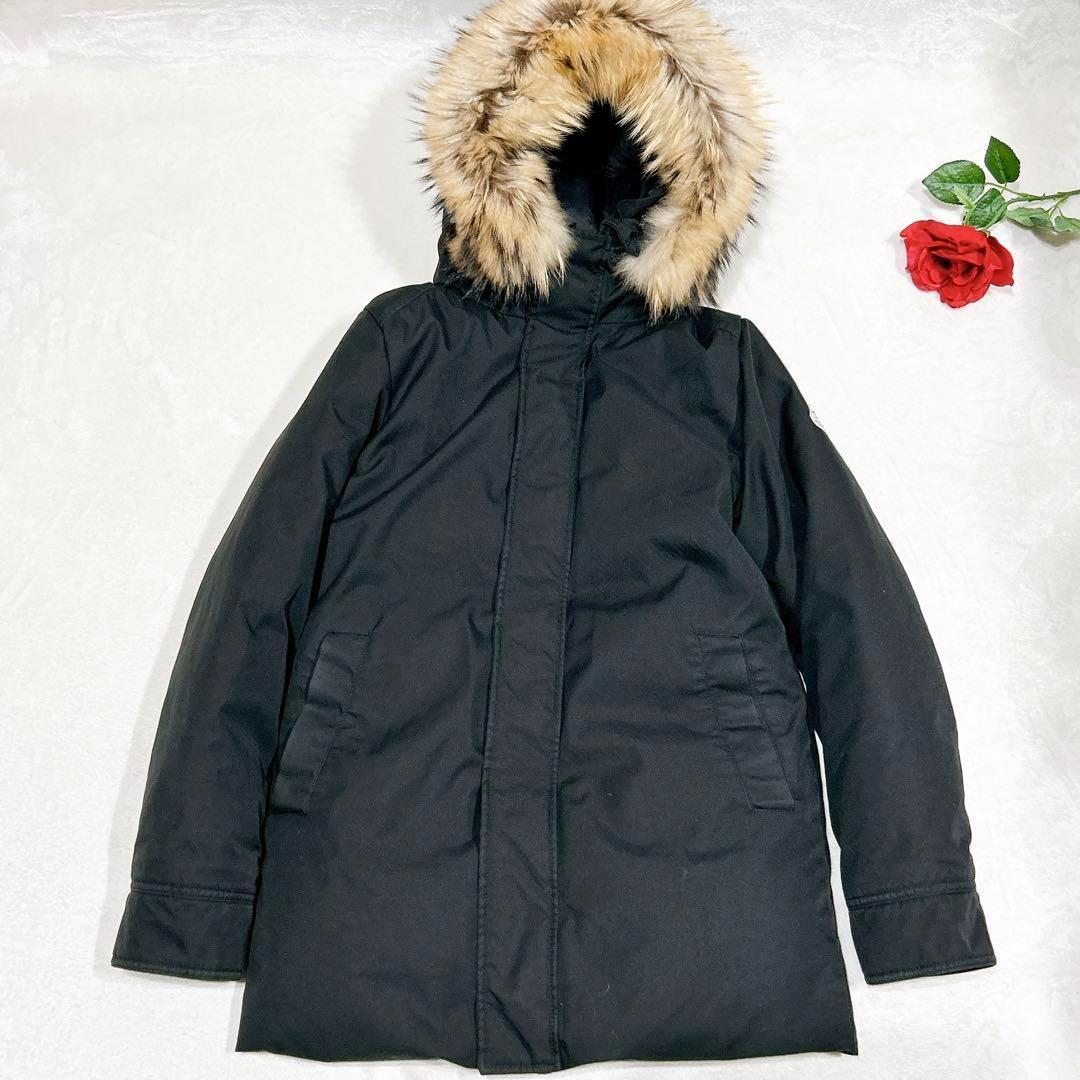 未使用級美品✨　ピレネックス　ダウンコート　ファー　ブラック　黒　M