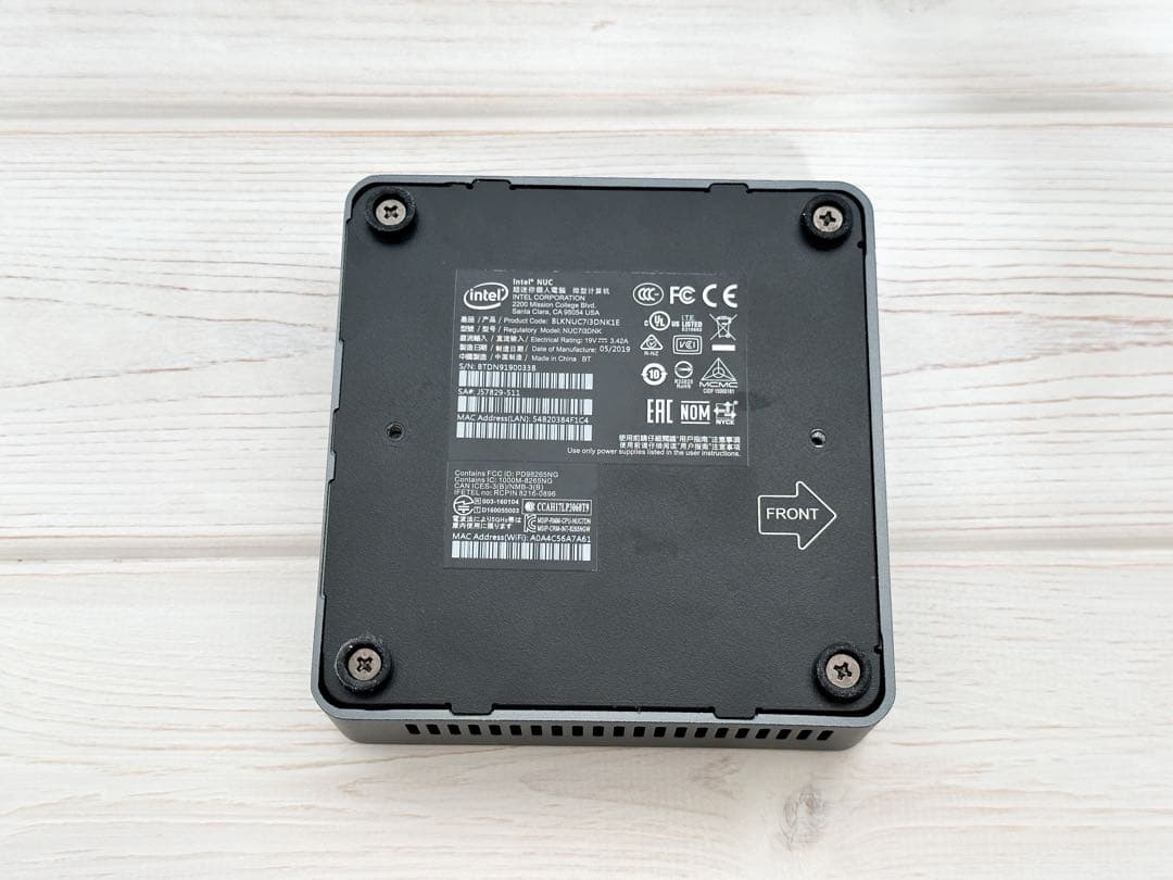 ⑦Intel NUC7i3DNK ミニPC 第7世代i3 Windows11