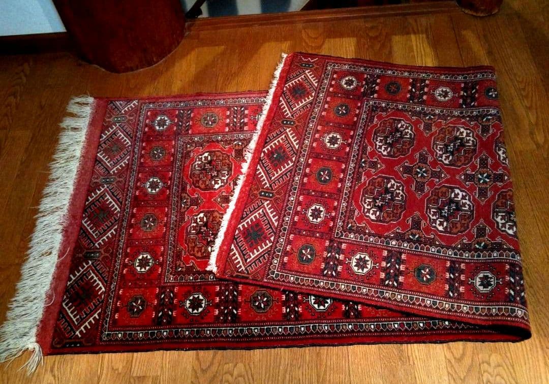 手織り　トルクメン絨毯　ヴィンテージラグ　トライバルラグ