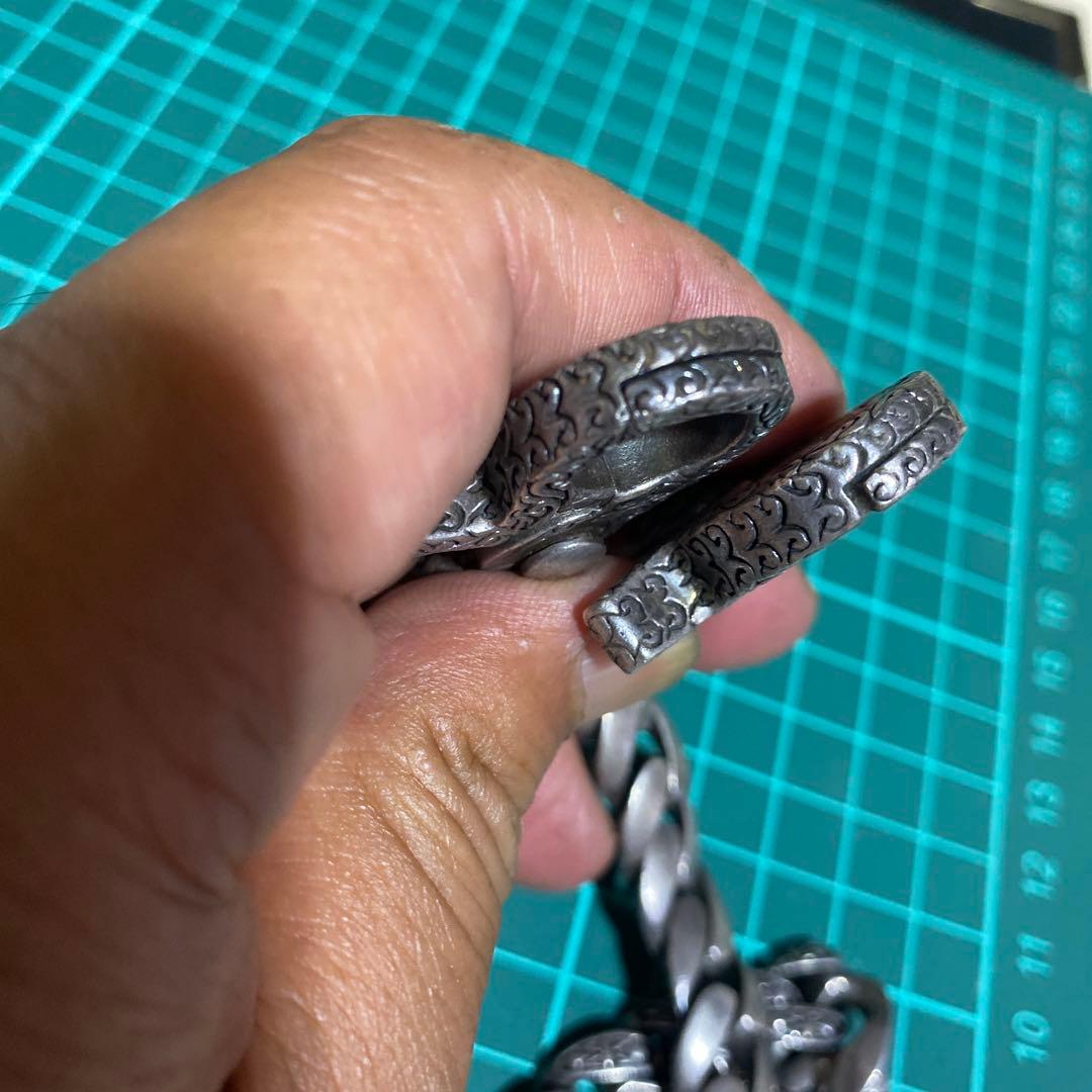 素早い　据え置き　ウォレット チェーン 925 長め 重さ あり 百合