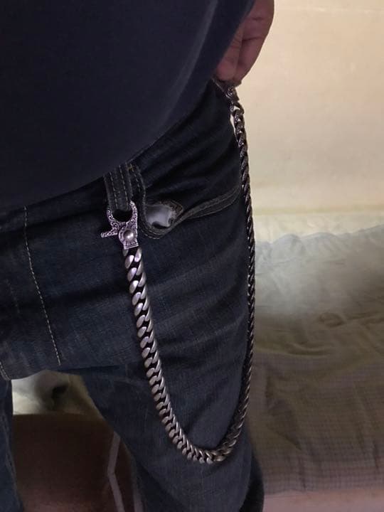 素早い　据え置き　ウォレット チェーン 925 長め 重さ あり 百合