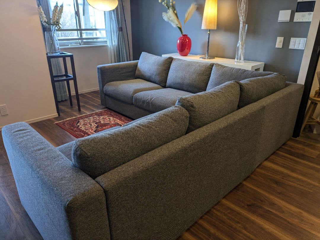 イケア　IKEA VIMLE ヴィムレコーナーソファ、ミディアムグレー2/2