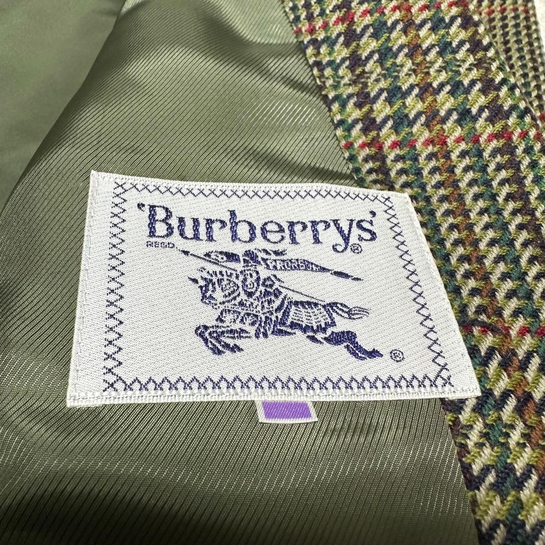 美品 バーバリーズ 襟切替 くるみ釦 テーラードジャケット 3XL 020