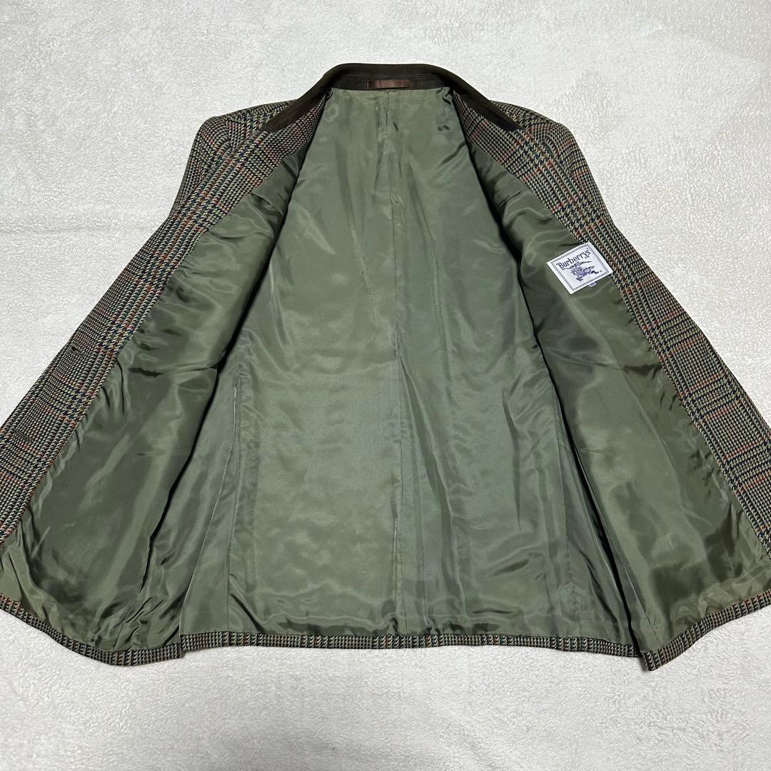 美品 バーバリーズ 襟切替 くるみ釦 テーラードジャケット 3XL 020