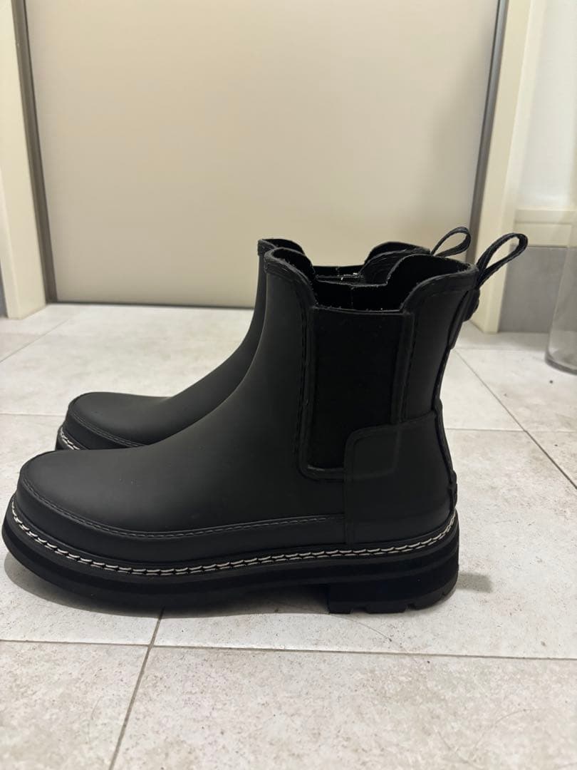 HUNTER ブラック ショートブーツ