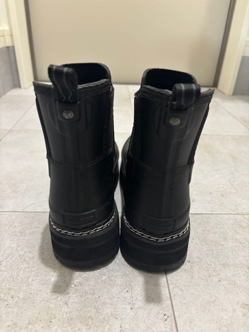 HUNTER ブラック ショートブーツ