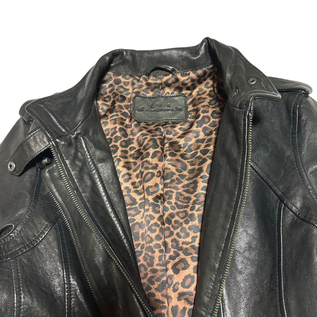 goa ゴア 00s leopard leather jacket Y2K 平成