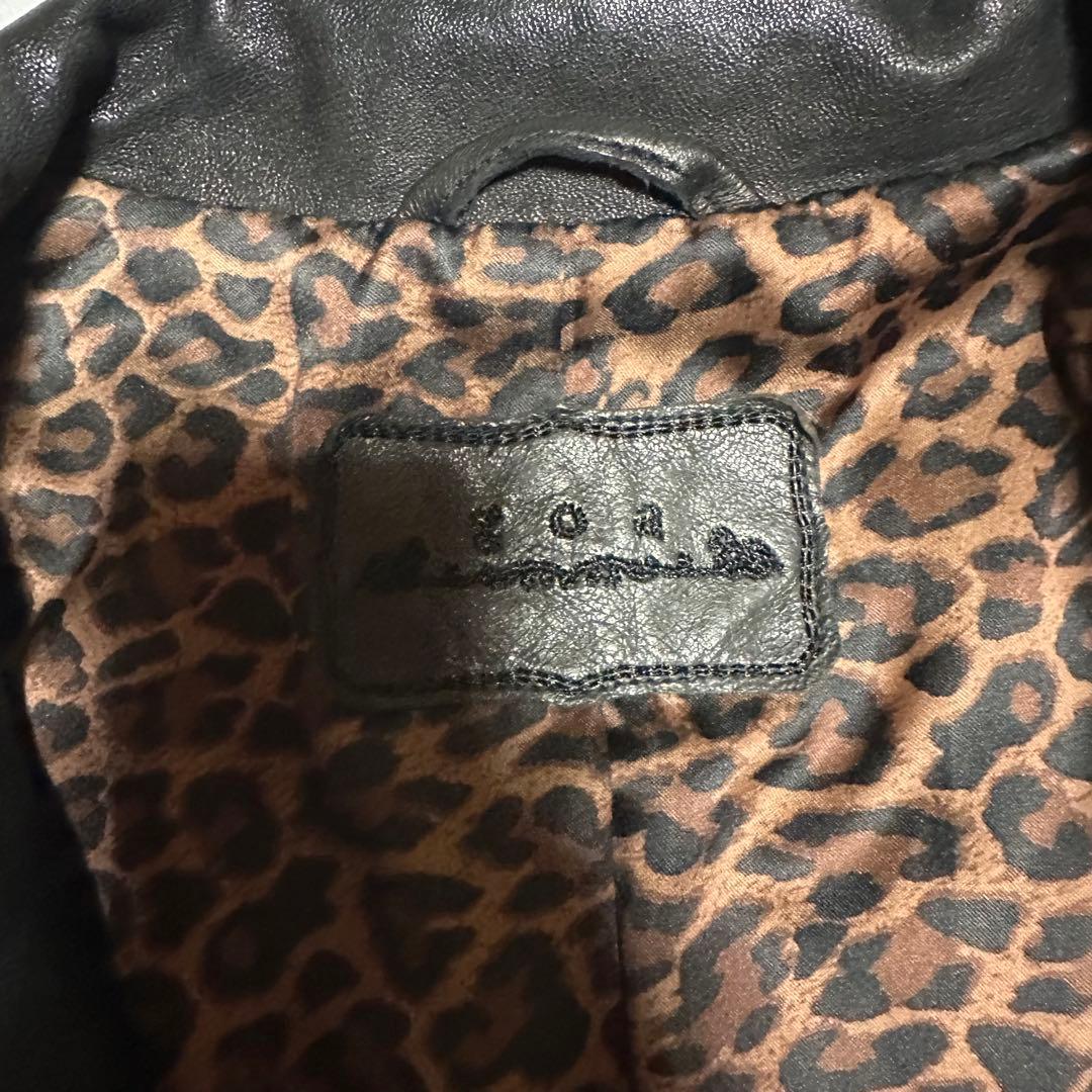 goa ゴア 00s leopard leather jacket Y2K 平成