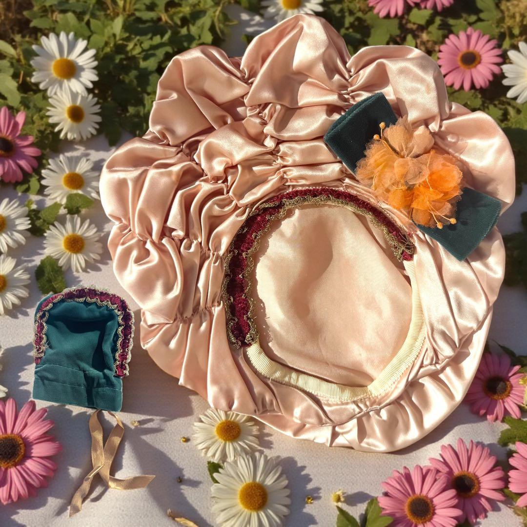 焼きみかん ビスクドール アーテー グリーン ピンク ロングドレス ボネ