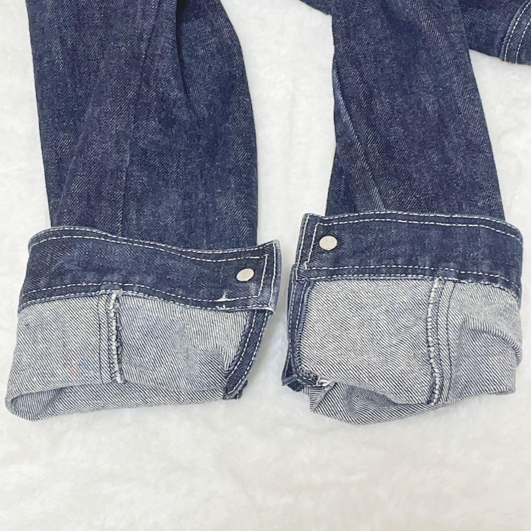 【濃紺】90s agnes b レディース デニムジャケット フランス製 2