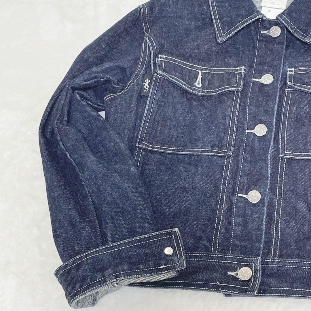 【濃紺】90s agnes b レディース デニムジャケット フランス製 2