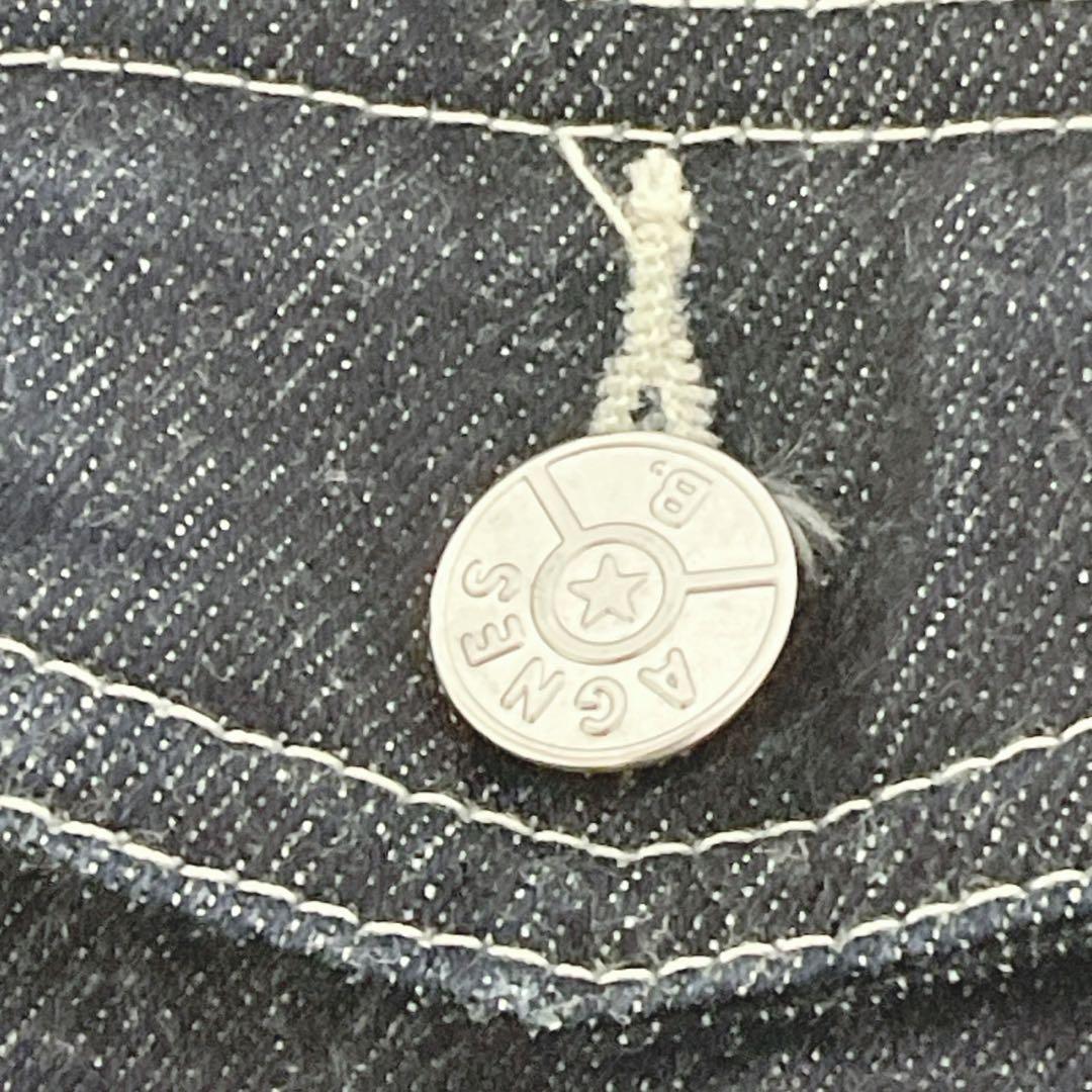 【濃紺】90s agnes b レディース デニムジャケット フランス製 2