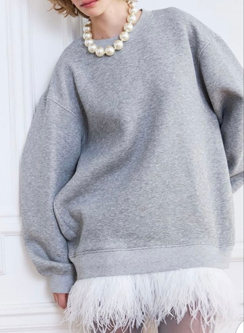 エイミーイーストワール　フェザーヘムスウェットワンピース　定価29700円