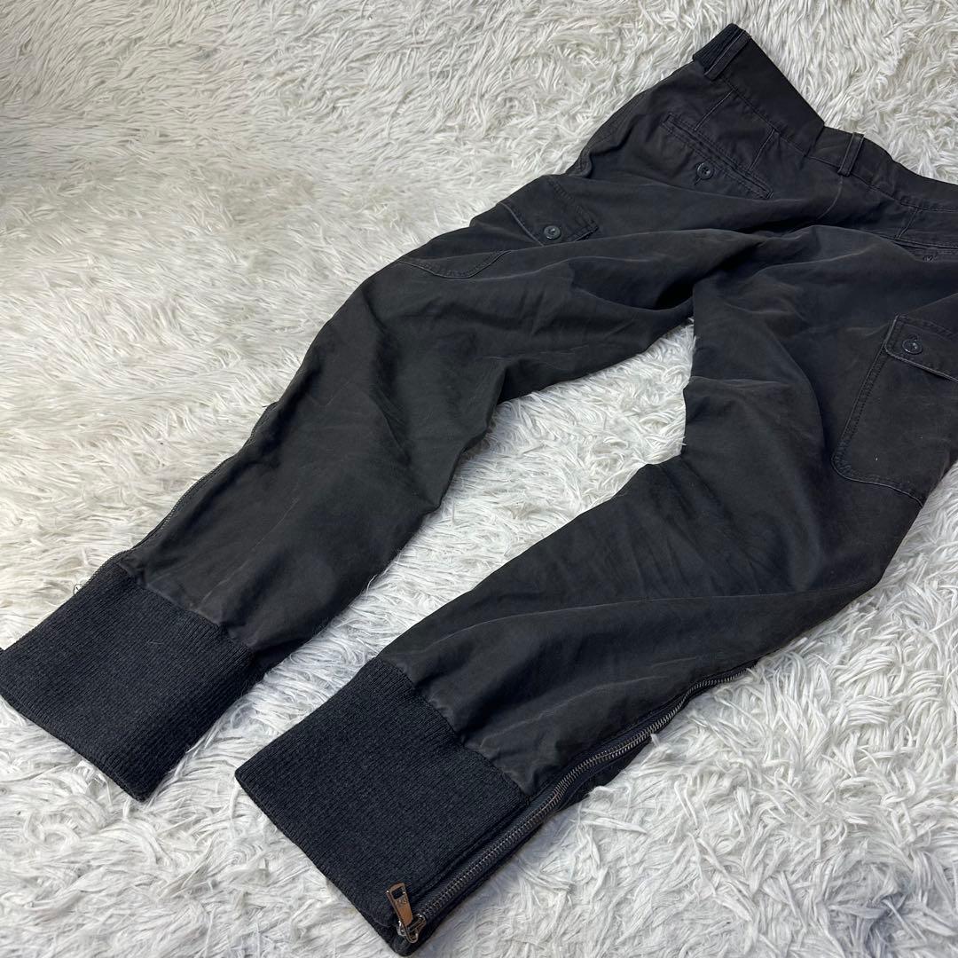 ジーケ 様用希少 DOLCE & GABBANA ブラックカーゴパンツ 46