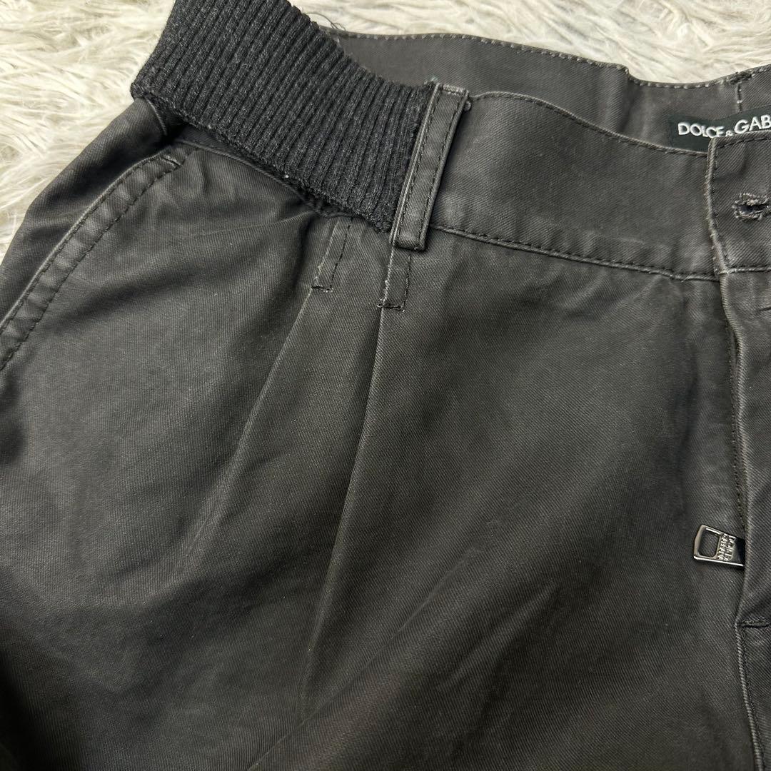 ジーケ 様用希少 DOLCE & GABBANA ブラックカーゴパンツ 46