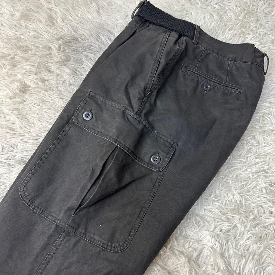 ジーケ 様用希少 DOLCE & GABBANA ブラックカーゴパンツ 46