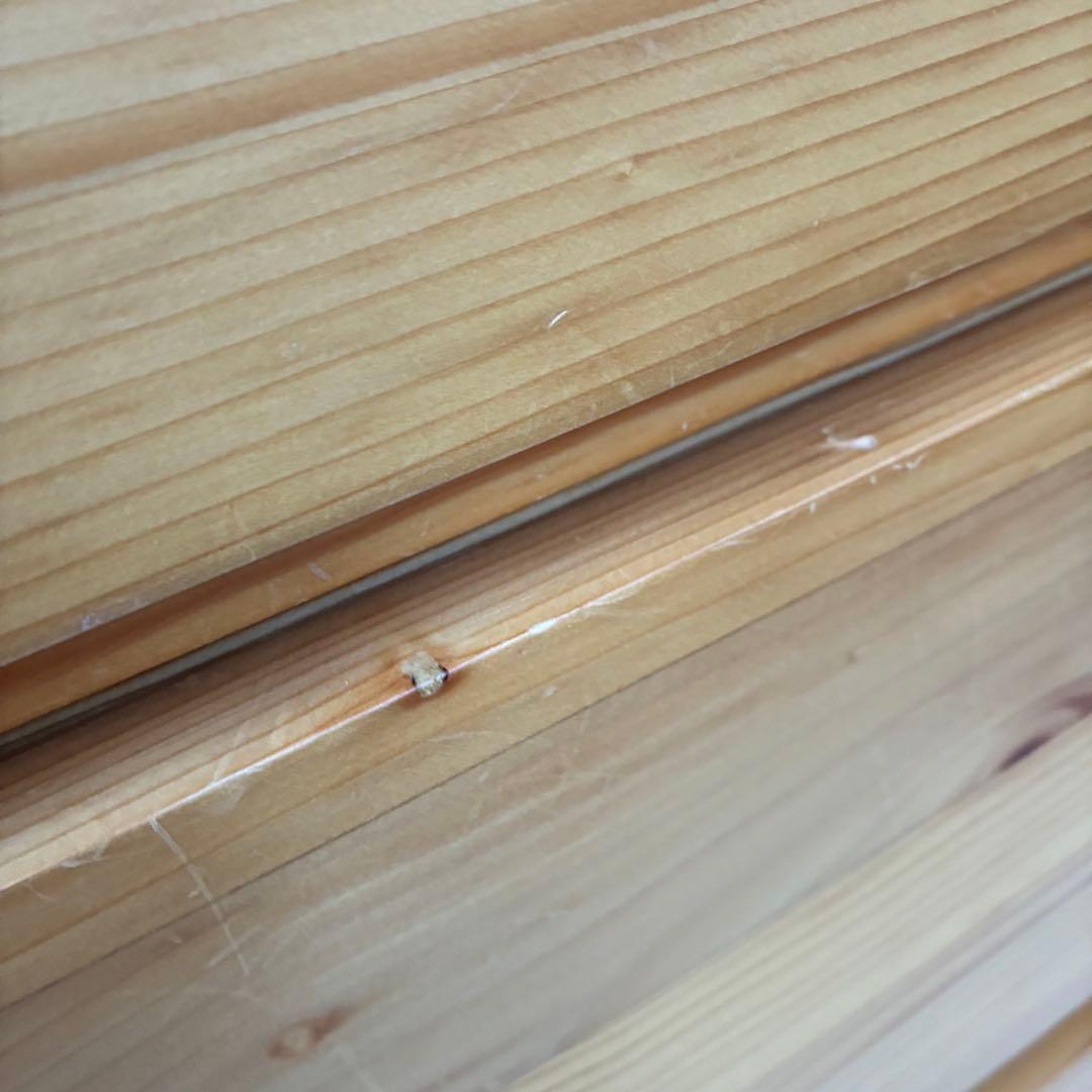 【送料込】無印良品　パイン材　4段チェスト　タンス　チェスト　①