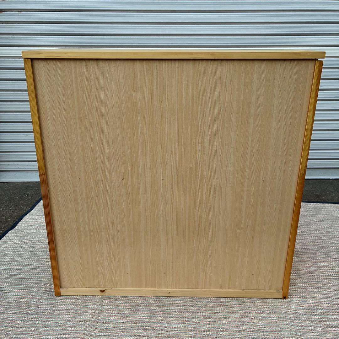 【送料込】無印良品　パイン材　4段チェスト　タンス　チェスト　①
