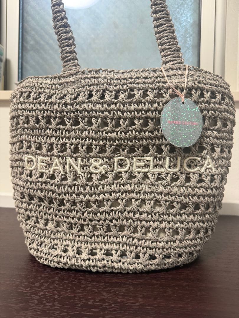 優羽DEAN&DELUCA BEAMS クロッシェバスケットバッグSグレー