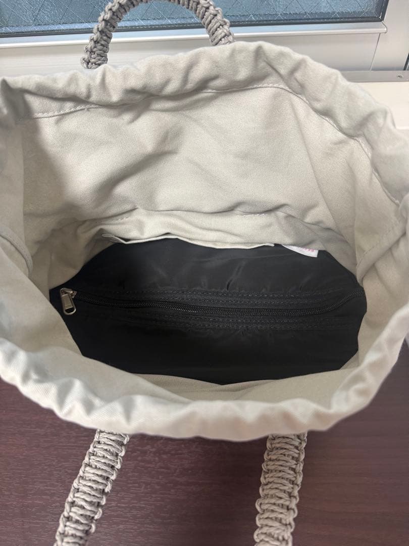 優羽DEAN&DELUCA BEAMS クロッシェバスケットバッグSグレー