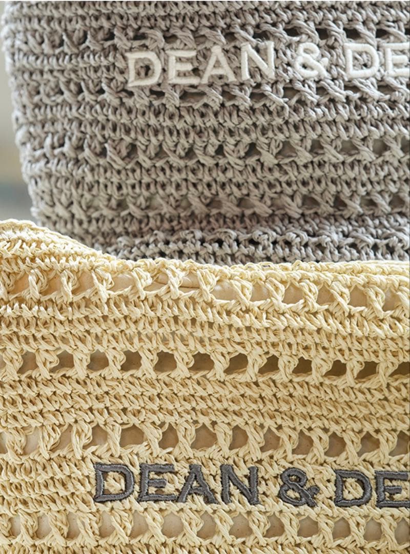 優羽DEAN&DELUCA BEAMS クロッシェバスケットバッグSグレー