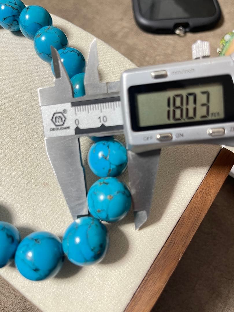アクセサリー大颗ターコイズネックレス 、約18mm重约166.5g