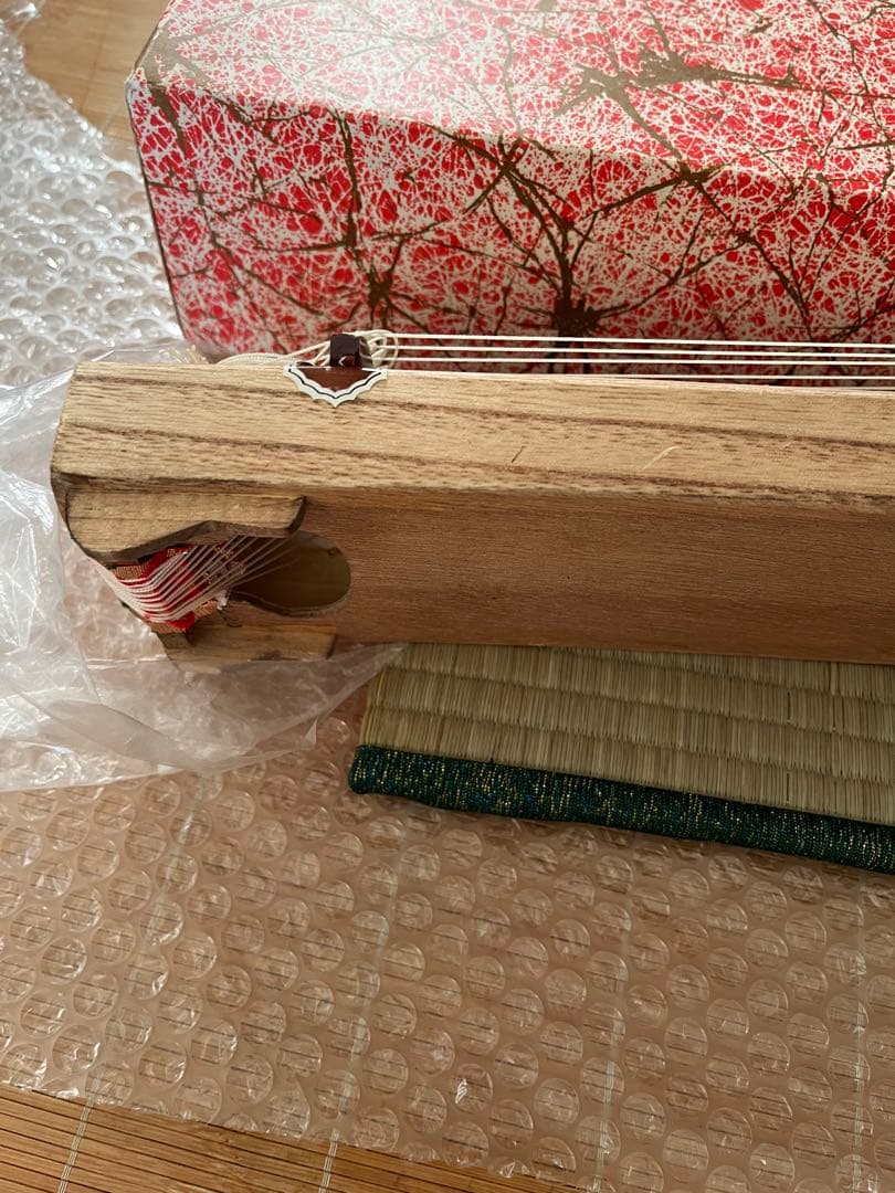 【美品】台座付き ミニ琴 13弦 和楽器 未使用・長期保管 動作確認済み