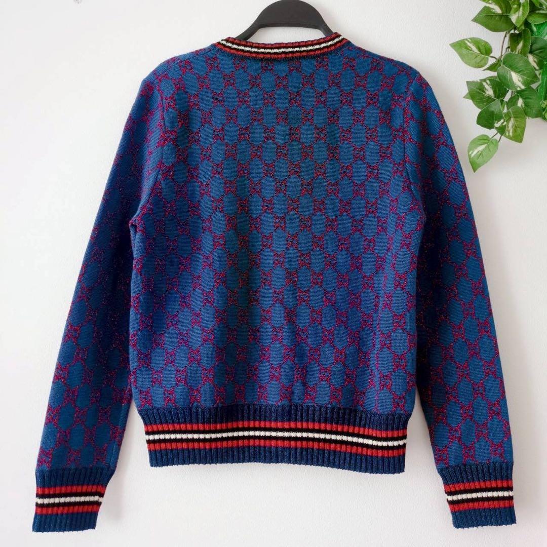 ◾︎極美品◾︎ グッチ ラメファブリックカーディガン GG シェリーライン カシミヤ