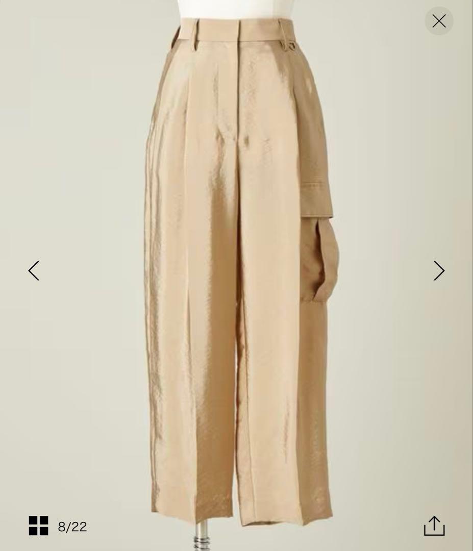 【CONTE】サテンカーゴパンツ　サイズ36