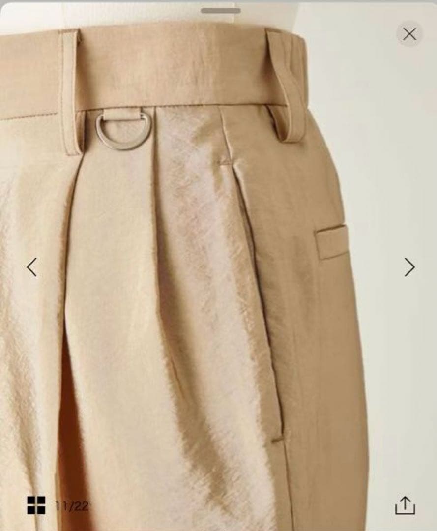 【CONTE】サテンカーゴパンツ　サイズ36