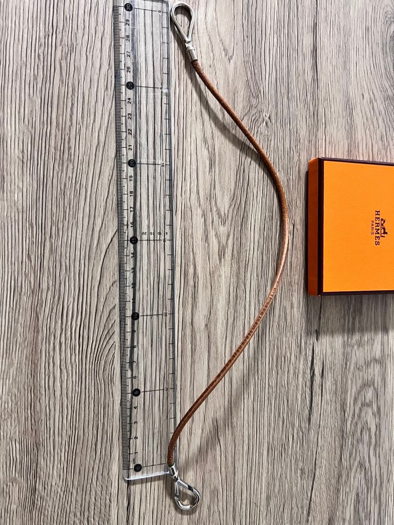 エルメス レザー　ブレスレット シルバーカラー　茶　チョーカー