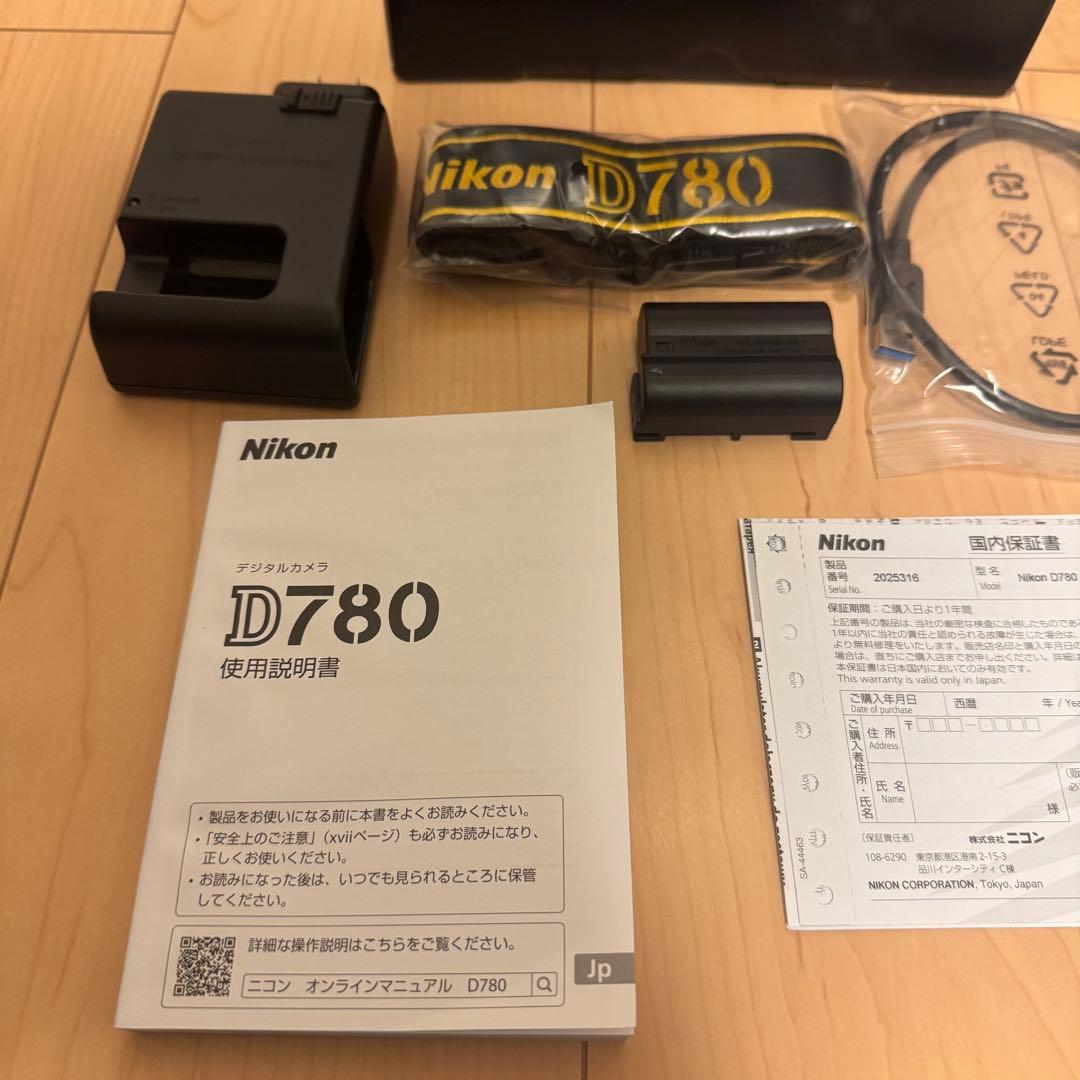 【撮影500枚】ニコン D780 ボディ デジタル一眼レフカメラ