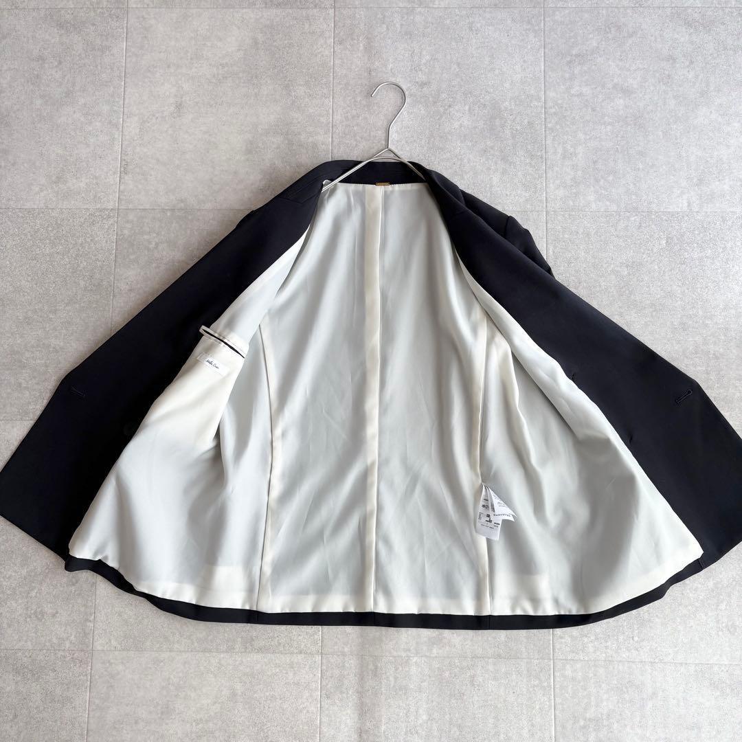 近年2024✨ミラオーウェン 金釦ダブルブレストコンパクトジャケット ネイビー