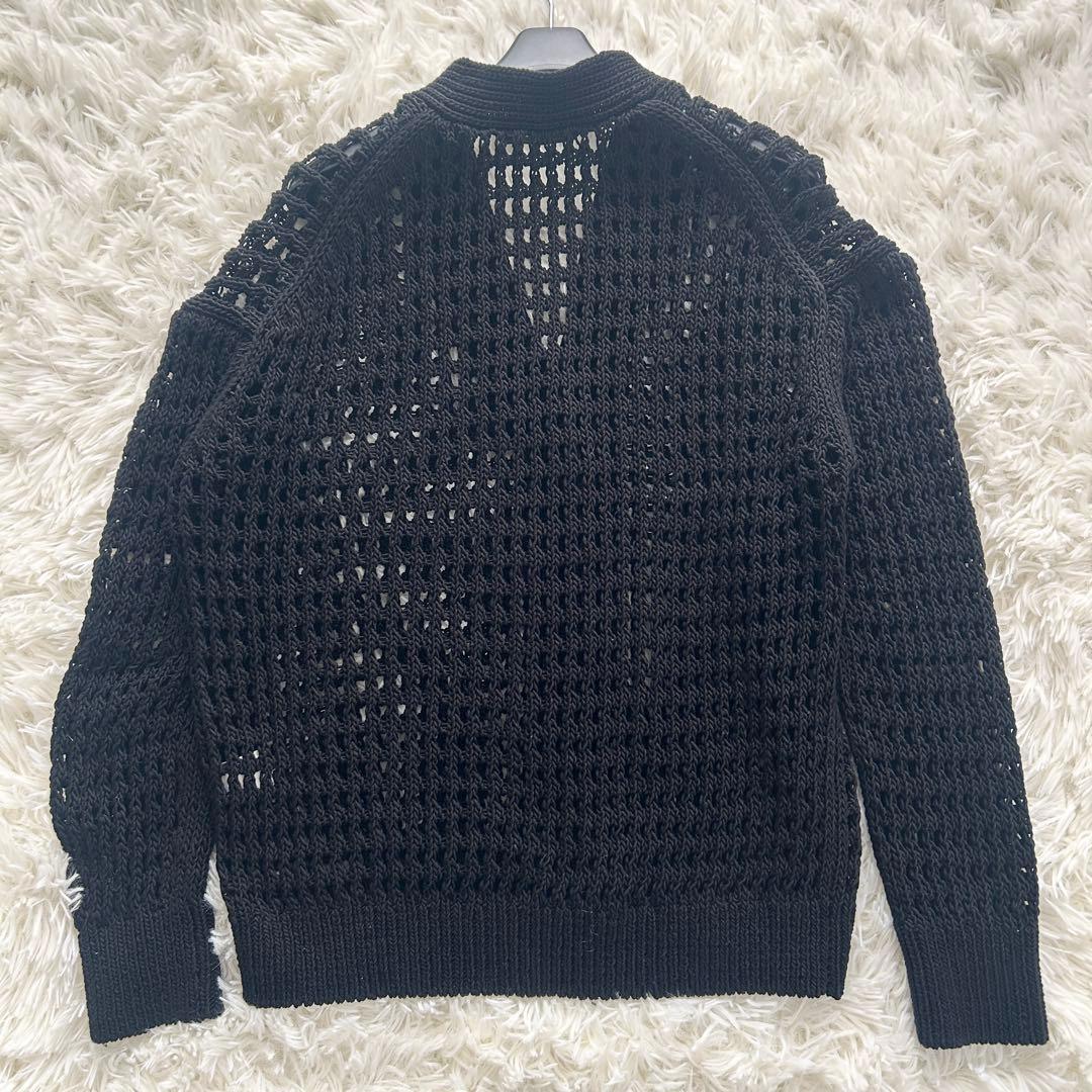 現行✨DRAWER SUMMER 3Gアイレットカーディガン ブラック