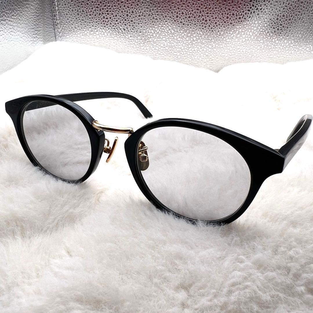 美品✨ A.D.S.R EDDIE 01 メガネ ブラック系 ゴールド 男女兼用